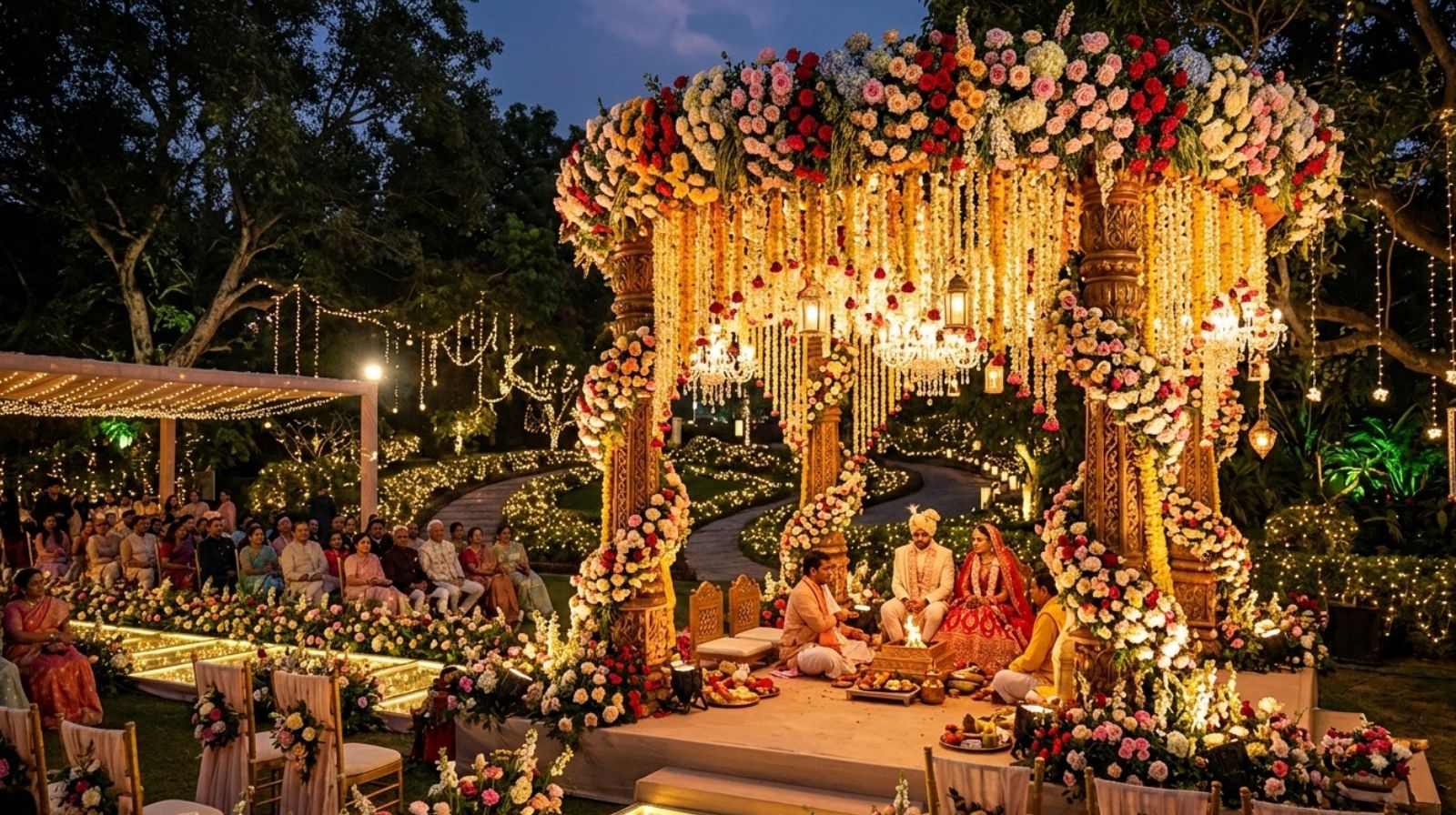 Best marriage garden in Bhopal outdoor wedding setup